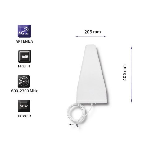 QOLTEC ANTENA 4G LTE | 18DBI | ZEWNĘTRZNA QOLTEC ANTENA 4G LTE | 18DBI | ZEWNĘTRZNA