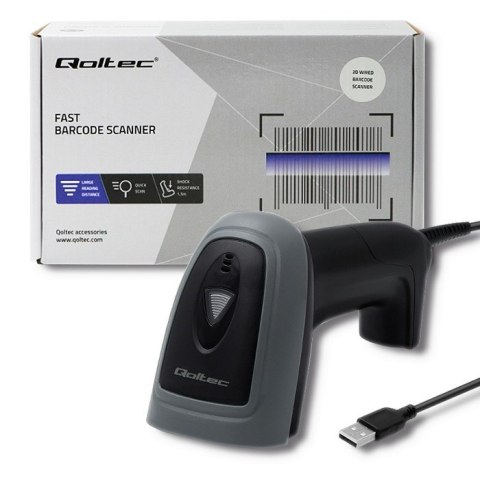 QOLTEC CZYTNIK KODÓW KRESKOWYCH 1D I 2D | USB QOLTEC CZYTNIK KODÓW KRESKOWYCH 1D I 2D | USB