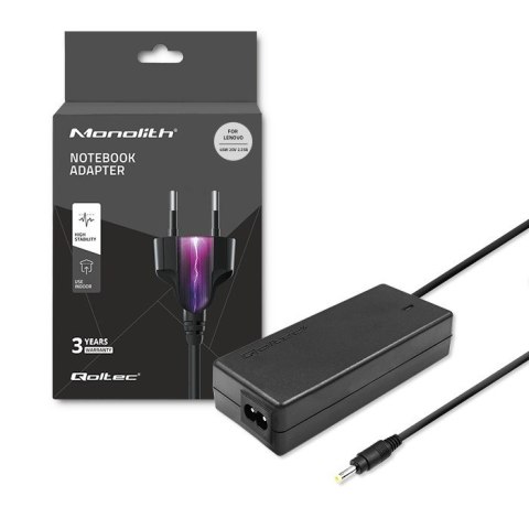 Zasilacz Qoltec 51509.45W do notebooka Lenovo (20 V; 2,25 A; 45W; 4 mm x 1.7 mm) Zasilacz Qoltec 51509.45W do notebooka Lenovo (20 V; 2,25 A; 45W; 4 mm x 1.7 mm)