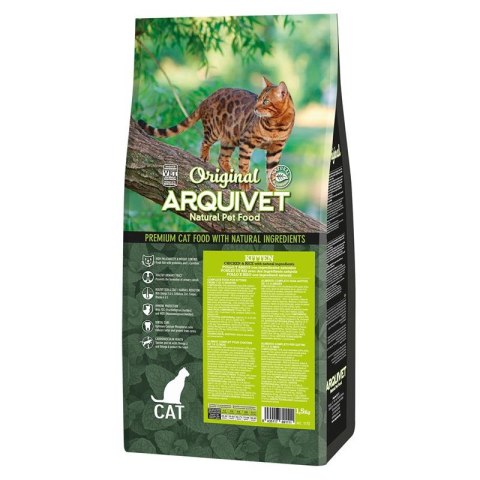 ARQUIVET CAT Original Kitten dla kociąt z kurczakiem 1,5 kg ARQUIVET CAT Original Kitten dla kociąt z kurczakiem 1,5 kg