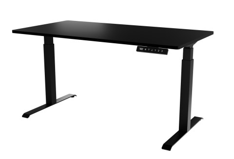 Biurko z elektryczną regulacją wysokości MOON LONG 150x80x72-120 czarny Biurko z elektryczną regulacją wysokości MOON LONG 150x80x72-120 czarny