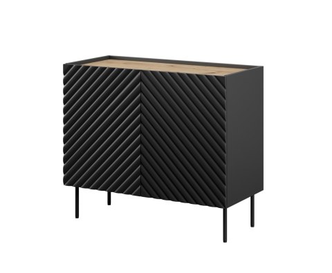 Komoda 2D ONDA 98x45x85 czarny Komoda 2D ONDA 98x45x85 czarny