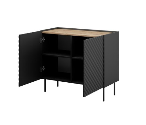 Komoda 2D ONDA 98x45x85 czarny Komoda 2D ONDA 98x45x85 czarny