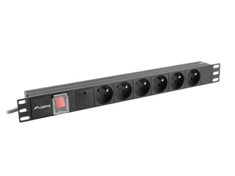 LANBERG LISTWA ZASILAJĄCA RACK PDU 19" (1U, 16A, 6X 230V PL, 2M, CZARNA) PDU-06E-0200-BK LANBERG LISTWA ZASILAJĄCA RACK PDU 19" (1U, 16A, 6X 230V PL, 2M, CZARNA) PDU-06E-0200-BK