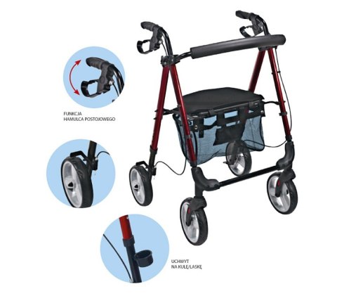 Podpórka rehabilitacyjna 4-kołowa Prestig Ultra light srebrna AR-006 Podpórka rehabilitacyjna 4-kołowa Prestig Ultra light srebrna AR-006
