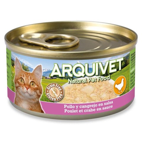 ARQUIVET puszka dla kota kurczak w sosie z paluszkami krabowymi 80g ARQUIVET puszka dla kota kurczak w sosie z paluszkami krabowymi 80g
