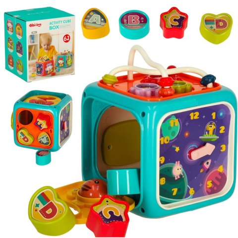 Interaktywna sensoryczna kostka sorter kloc niebie Interaktywna sensoryczna kostka sorter kloc niebie