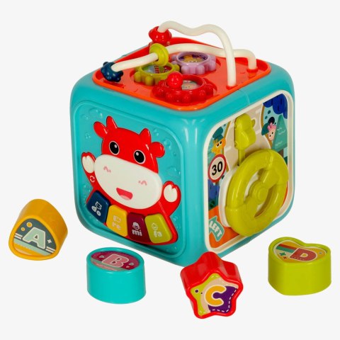 Interaktywna sensoryczna kostka sorter kloc niebie Interaktywna sensoryczna kostka sorter kloc niebie