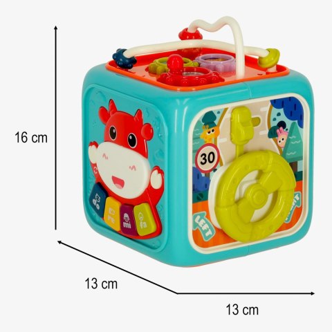 Interaktywna sensoryczna kostka sorter kloc niebie Interaktywna sensoryczna kostka sorter kloc niebie