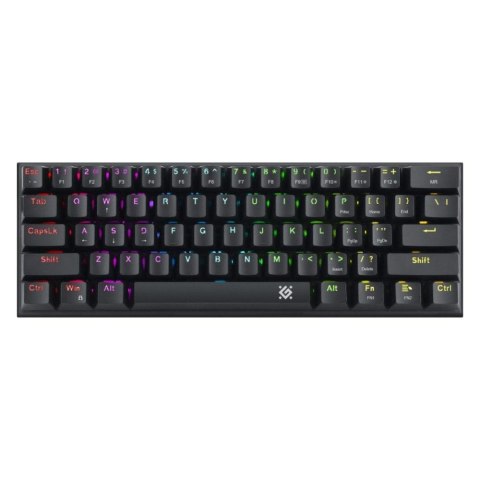 Klawiatura przewodowa Defender CAIRON GK-081 MECHANICZNA podświetlana gaming outemu red Klawiatura przewodowa Defender CAIRON GK-081 MECHANICZNA podświetlana gaming outemu red
