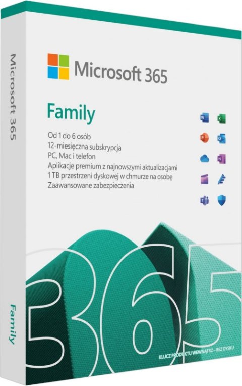 Microsoft 365 Family PL P10 1Y 6Users Win/Mac Medialess Box 6GQ-01940 Microsoft 365 Family PL P10 1Y 6Users Win/Mac Medialess Box 6GQ-01940