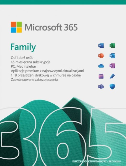 Microsoft 365 Family PL P10 1Y 6Users Win/Mac Medialess Box 6GQ-01940 Microsoft 365 Family PL P10 1Y 6Users Win/Mac Medialess Box 6GQ-01940