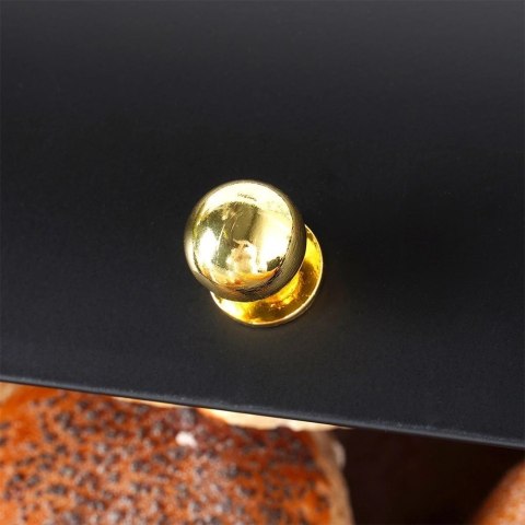 Chlebak Pojemnik na Chleb Metalowy Czarny Solidny VILDE 30 x 26,5 x 17,5 cm Chlebak Pojemnik na Chleb Metalowy Czarny Solidny VILDE 30 x 26,5 x 17,5 cm