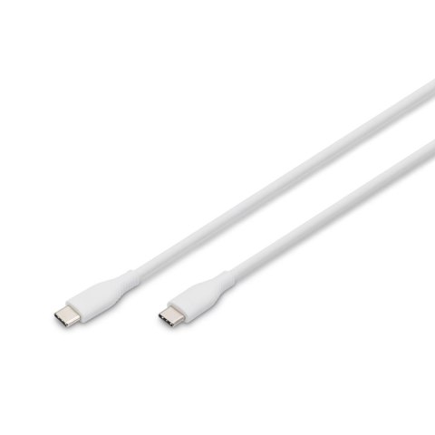 Kabel zasilający DIGITUS silikonowy USB-C - USB-C, USB 2.0 60W, 0,5m biały Kabel zasilający DIGITUS silikonowy USB-C - USB-C, USB 2.0 60W, 0,5m biały