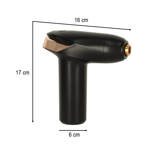 Pistolet do masażu masażer wibracyjny do pleców ciała karku czarno- złoty Pistolet do masażu masażer wibracyjny do pleców ciała karku czarno- złoty