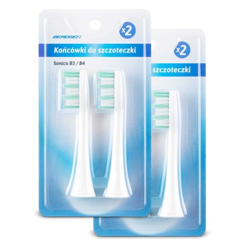 KOŃCÓWKI DO SZCZOTECZKI SONICZNEJ BERDSEN 4 SZT KOŃCÓWKI DO SZCZOTECZKI SONICZNEJ BERDSEN 4 SZT