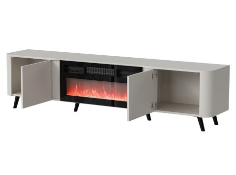 Szafka RTV VOLARE 200x39x49 kaszmir + kominek Szafka RTV VOLARE 200x39x49 kaszmir + kominek