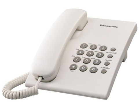 Telefon przewodowy PANASONIC KX-TS500PDW Telefon przewodowy PANASONIC KX-TS500PDW