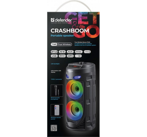 GŁOŚNIK DEFENDER CRASHBOOM BLUETOOTH 16W GŁOŚNIK DEFENDER CRASHBOOM BLUETOOTH 16W