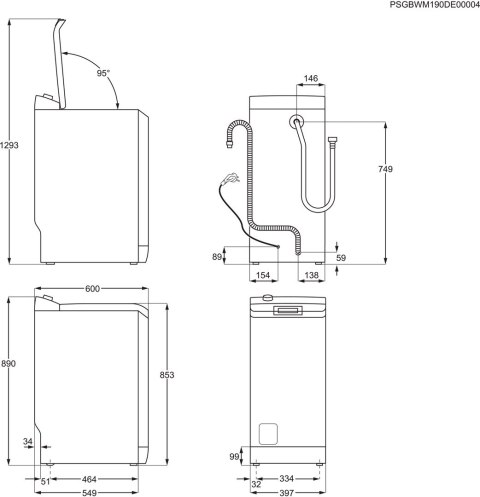 Pralka ELECTROLUX EW2TN5261FP Pralka ELECTROLUX EW2TN5261FP