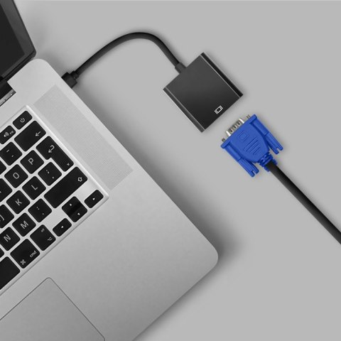 Qoltec Adapter Micro HDMI D męski | VGA żeńskie | 0.2m Qoltec Adapter Micro HDMI D męski | VGA żeńskie | 0.2m