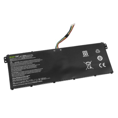Bateria GREEN CELL do Wybrane modele notebooków marki Acer AC72 (2100 mAh /15.2V ) Bateria GREEN CELL do Wybrane modele notebooków marki Acer AC72 (2100 mAh /15.2V )