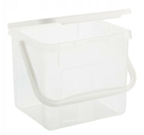 ROTHO Pojemnik na detergenty 3kg 4.5L transparentny/biały ROTHO Pojemnik na detergenty 3kg 4.5L transparentny/biały
