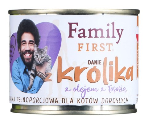 FAMILY FIRST Adult Danie z królikiem - mokra karma dla kota - 200g FAMILY FIRST Adult Danie z królikiem - mokra karma dla kota - 200g