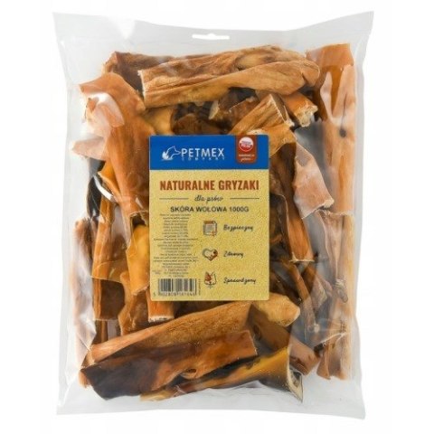 PETMEX Skóra wołowa 15cm- Przysmak dla psa - 1kg PETMEX Skóra wołowa 15cm- Przysmak dla psa - 1kg