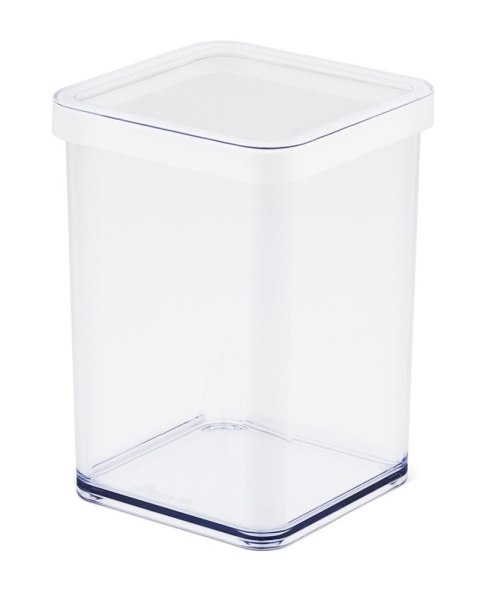 Pojemnik na przysmaki kwadratowy 1.0L LOFT transparentny/biały Pojemnik na przysmaki kwadratowy 1.0L LOFT transparentny/biały