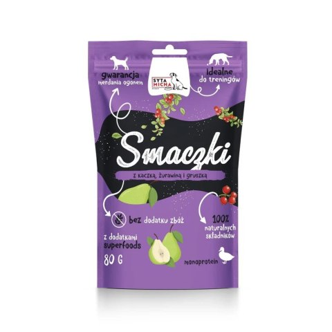 SYTA MICHA - Smaczki dla psa z kaczką, żurawiną i gruszką 80g SYTA MICHA - Smaczki dla psa z kaczką, żurawiną i gruszką 80g