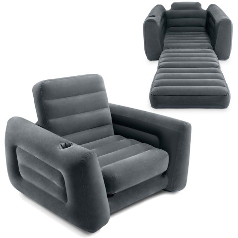 POMPOWANY FOTEL MATERAC LEŻANKA ŁÓŻKO 2W1 INTEX 66551