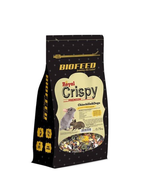 BIOFEED Royal Crispy Premium Chinchilla&Degu 0,75kg BIOFEED Royal Crispy Premium Chinchilla&Degu 0,75kg