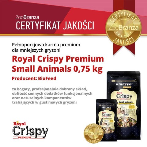 BIOFEED Royal Crispy Premium Small Animals 0,75kg BIOFEED Royal Crispy Premium Small Animals 0,75kg
