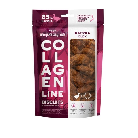 WIEJSKA ZAGRODA Kolagenowe ciasteczka Kaczka (dorosły) - Przysmak dla psa - 90g WIEJSKA ZAGRODA Kolagenowe ciasteczka Kaczka (dorosły) - Przysmak dla psa - 90g