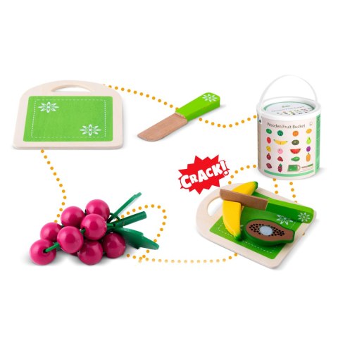ZABAWKA DREWNIANA OWOCE DO KROJENIA RK-872 RICOKIDS
