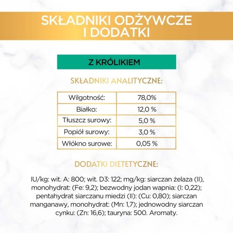 Gourmet Gold mokra karma dla kota z królikiem 85g Gourmet Gold mokra karma dla kota z królikiem 85g