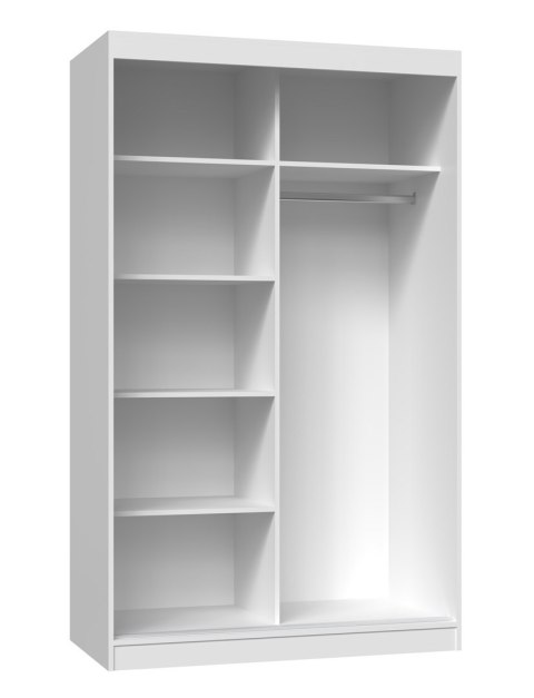 Szafa z drzwiami przesuwnymi i ozdobnymi szprosami IGA 120x61xH200 biel Szafa z drzwiami przesuwnymi i ozdobnymi szprosami IGA 120x61xH200 biel