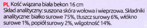 MACED Kość wiązana biała bekon 16 cm - przysmak dla psa - 1 szt. MACED Kość wiązana biała bekon 16 cm - przysmak dla psa - 1 szt.