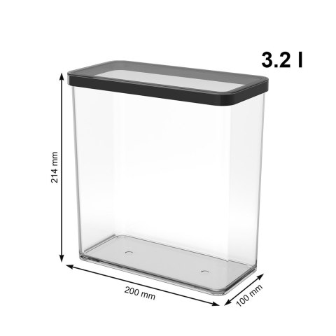 Pojemnik na przysmaki wysoki 3.2L LOFT transparentny/czarny Pojemnik na przysmaki wysoki 3.2L LOFT transparentny/czarny