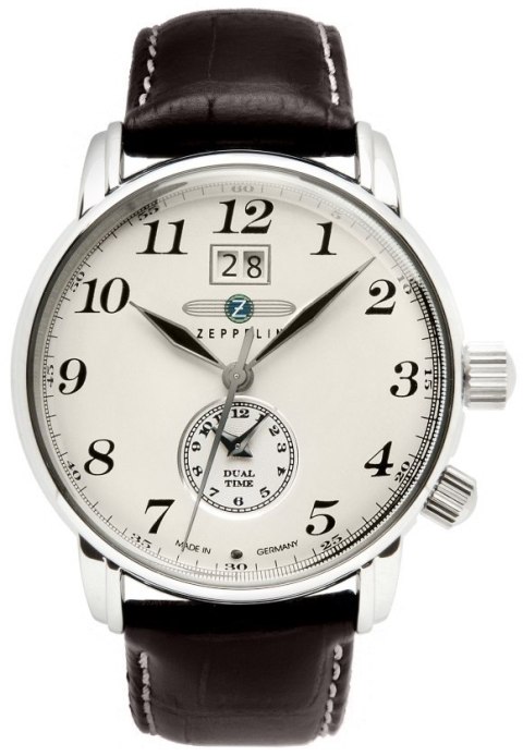 Zegarek Męski Zeppelin LZ127 Graf Zeppelin Dual Time 7644-5 + BOX Zegarek Męski Zeppelin LZ127 Graf Zeppelin Dual Time 7644-5 + BOX