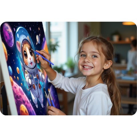 OBRAZ DO MALOWANIA PO NUMERACH 40X50 CM MASSIDO ASTRONAUTA