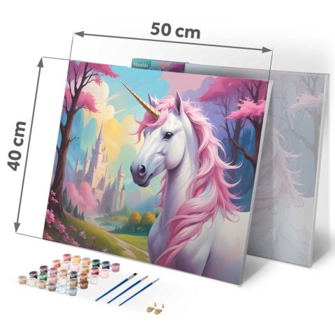 OBRAZ DO MALOWANIA PO NUMERACH 40X50 CM MASSIDO JEDNOROŻEC
