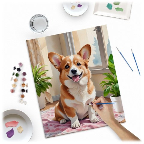 OBRAZ DO MALOWANIA PO NUMERACH 40X50 CM MASSIDO PIESEK CORGI