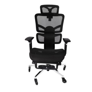 Ergonomiczne, regulowane krzesło biurowe z siatki - Czarne