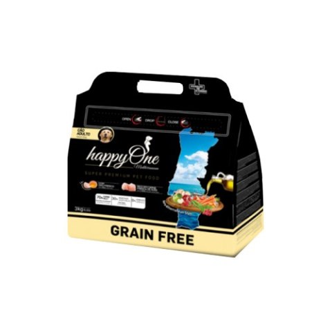 PRÓBKA HappyOne Grain-Free Mediterraneum Adult dla psów dorosłych Super Premium - próbka 150g PRÓBKA HappyOne Grain-Free Mediterraneum Adult dla psów dorosłych Super Premium - próbka 150g