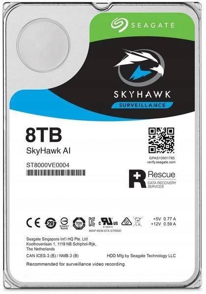Dysk HDD Seagate SkyHawk AI ST8000VE001 8TB Recertyfikowany Dysk HDD Seagate SkyHawk AI ST8000VE001 8TB Recertyfikowany