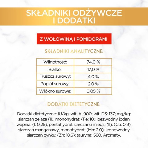 Gourmet Gold Savoury Cake mokra karma dla kota z wołowiną i pomidorami 85g