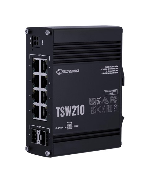 Switch Teltonika TSW210 10p Unmanaged Gigabit Switch Teltonika TSW210 10p Unmanaged Gigabit