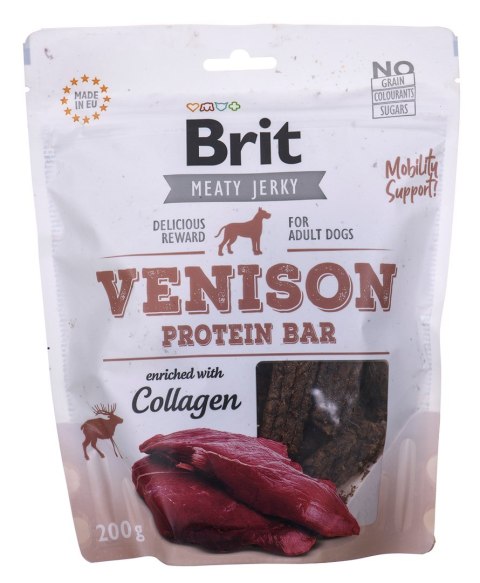 Brit Jerky Venison Protein Bar Dziczyzna - przysmak dla psa - 200g Brit Jerky Venison Protein Bar Dziczyzna - przysmak dla psa - 200g